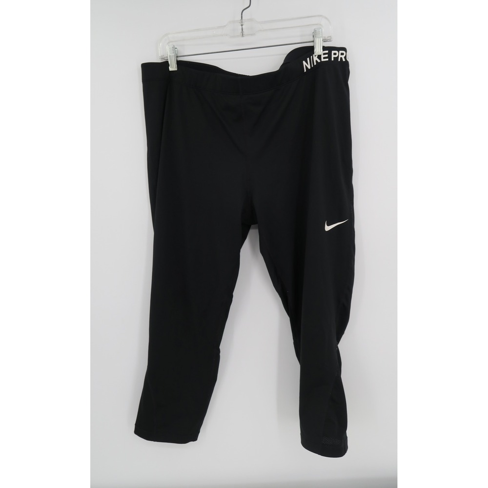 NIKE PRO Dri-FIT Womens‎ 3X Black Capris Athletic Pants